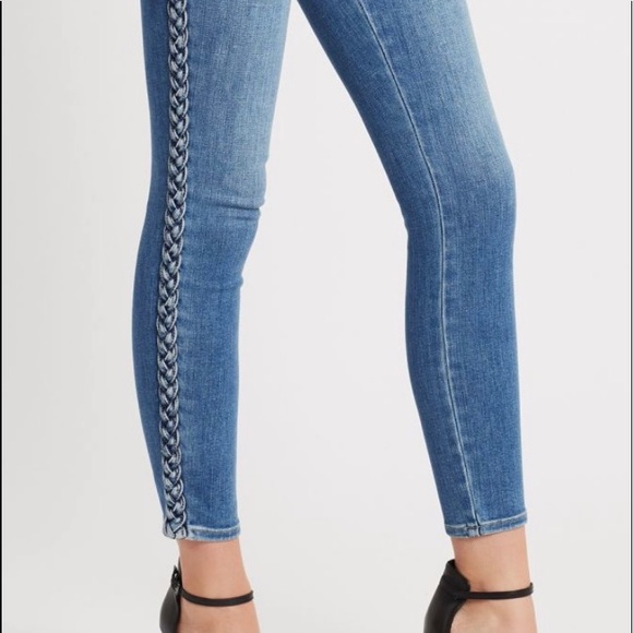 Frame Denim Le High Skinny Braided Seam 